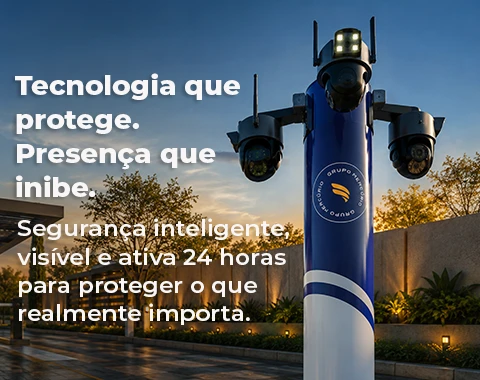 Tecnologia que protege. Presença que inibe.